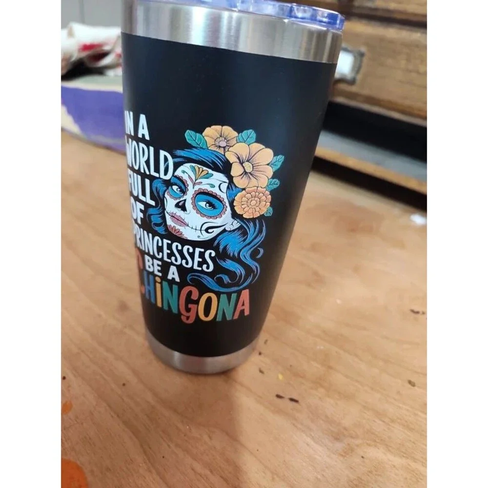 20oz  chingona  day of the dead tumbler